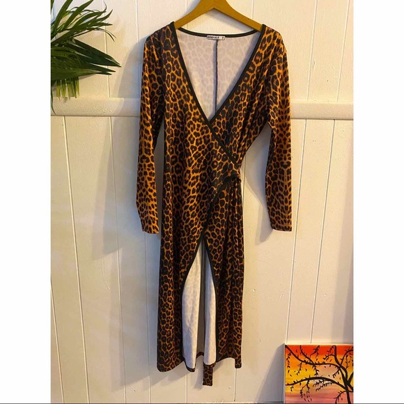 Leopard Wrap Dress - Picture 2 of 2